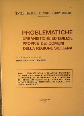 Problematiche urbanistiche ed edilizie proprie dei comuni della Regione Siciliana