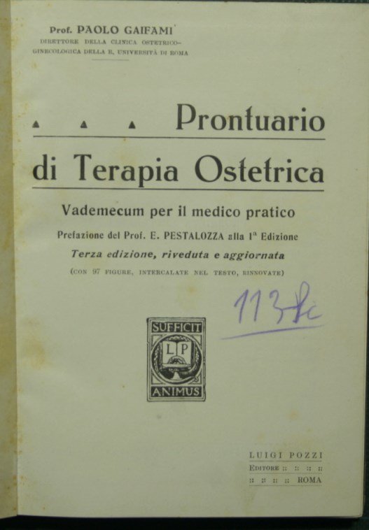 Prontuario di terapia ostetrica