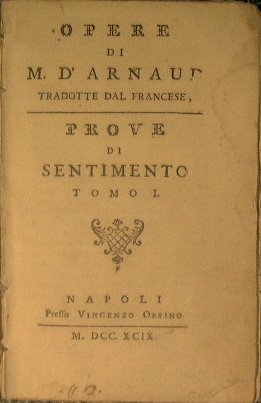 Prove di sentimento (Tomo primo e secondo)