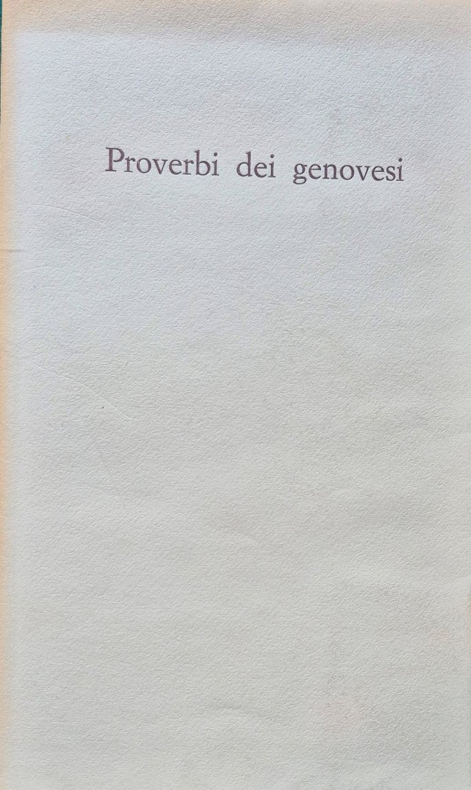 Proverbi dei genovesi