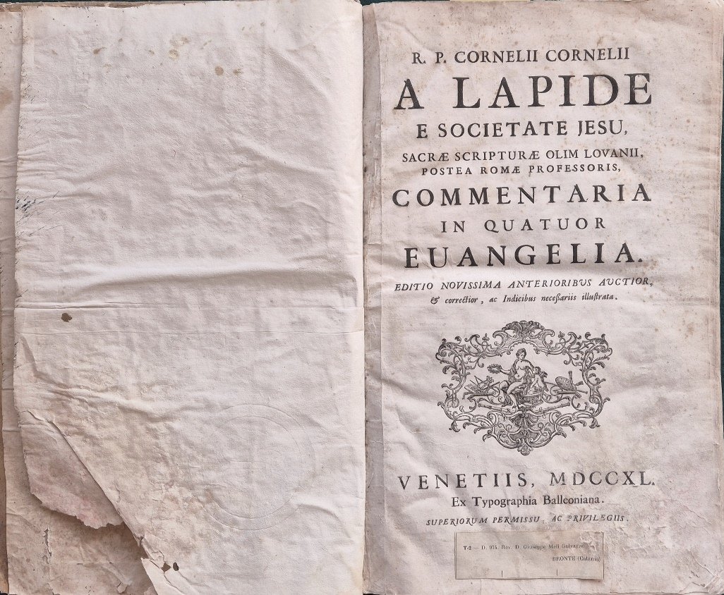 R.P. Cornelii Cornelii a Lapide . Commentaria in quatuor Evangelia