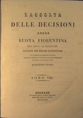 Raccolta delle decisioni della ruota fiorentina | Immagine principale