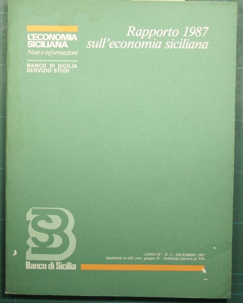 Rapporto 1987 sull'economia siciliana
