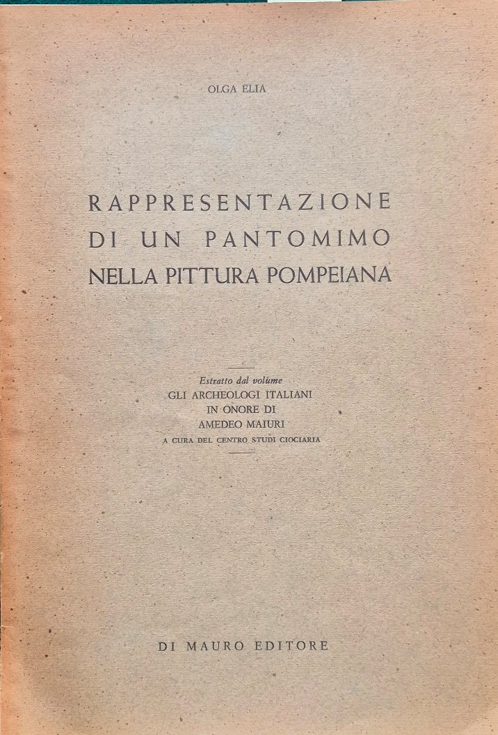 Rappresentazione di un pantomimo nella pittura pompeiana