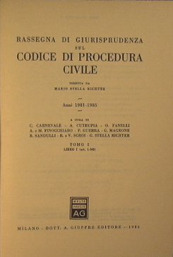 Rassegna di giurisprudenza sul codice di procedura civile.