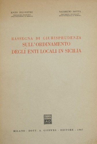 Rassegna di giurisprudenza sull'ordinamento degli enti locali in Sicilia