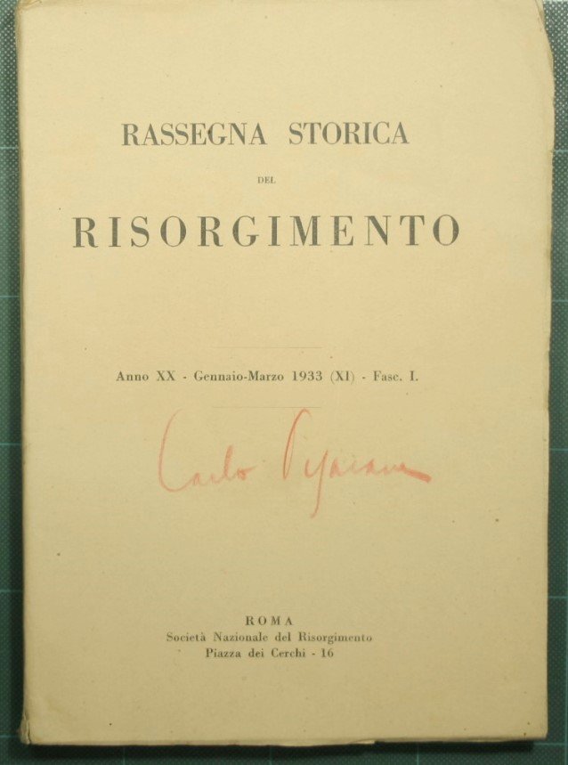Rassegna storica del Risorgimento - Anno XX - 1933