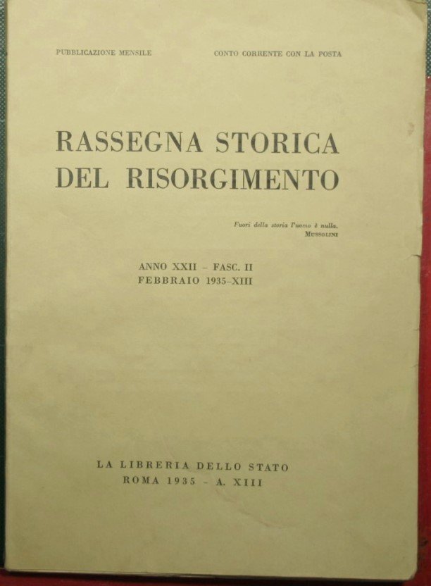 Rassegna storica del Risorgimento - Anno XXII - 1935 - …