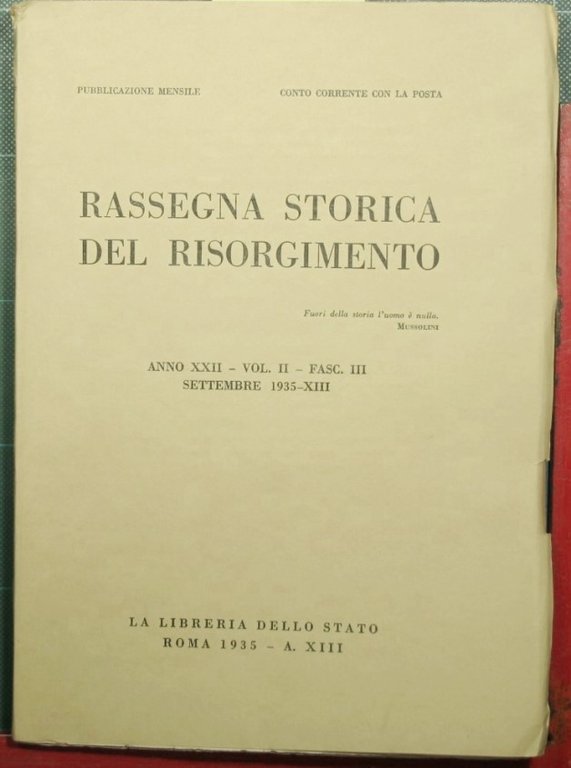Rassegna storica del Risorgimento - Anno XXII - 1935 - …