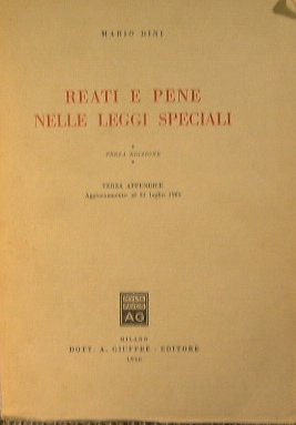 Reati e pene nelle leggi speciali