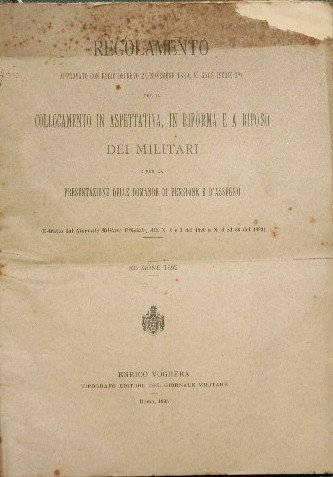 Regolamento per il collocamento in aspettativa, in riforma e a …