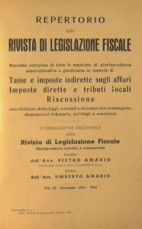 Repertorio della legislazione fiscale