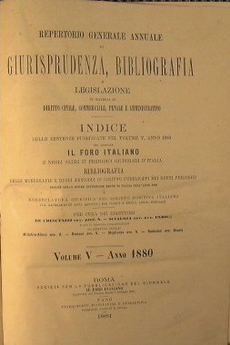 Repertorio generale annuale di giurisprudenza, bibliografia e legislazione