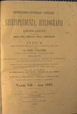 Repertorio generale annuale di giurisprudenza, bibliografia e legislazione