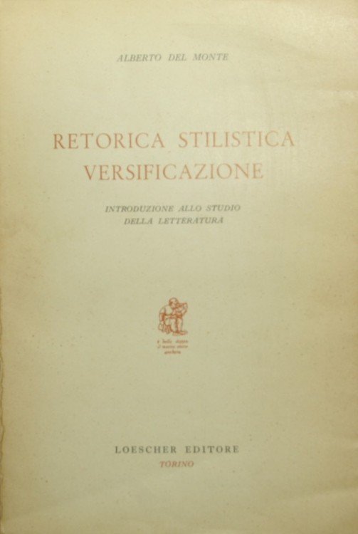 Retorica stilistica versificazione