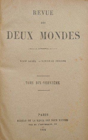 Revue des deux mondes. Vol. XIX - Janvier-Février