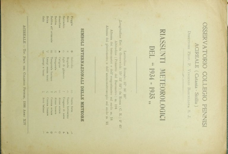 Riassunti meteorologici del 1934-1935