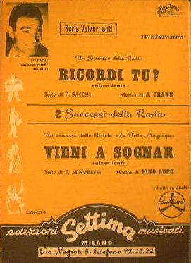 Ricordi tu? ( valzer lento ) - Vieni a sognar …