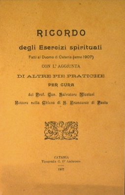 Ricordo degli esercizi spirituali