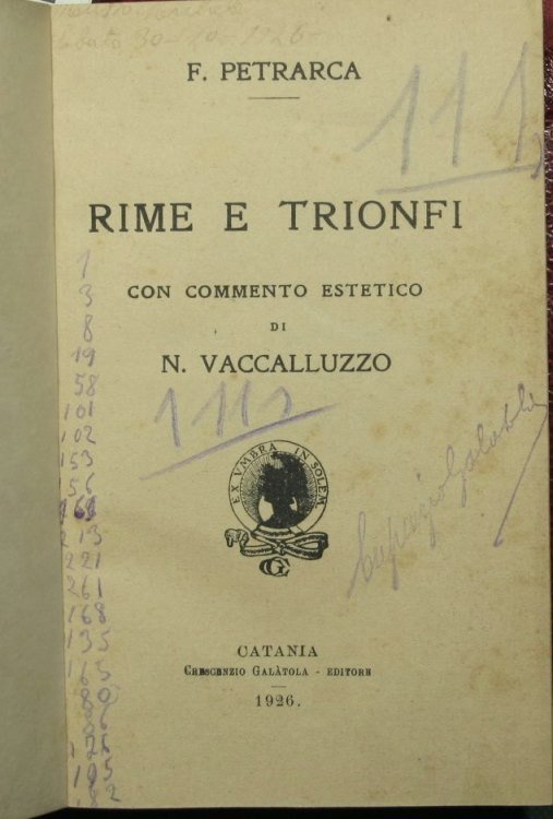 Rime e trionfi