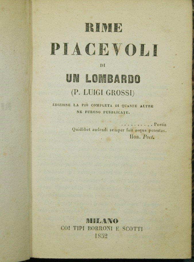 Rime piacevoli di un lombardo