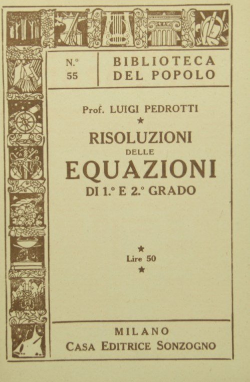 Risoluzioni delle equazioni di 1° e 2° grado