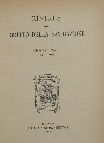 Rivista del Diritto della Navigazione. Anno 1954