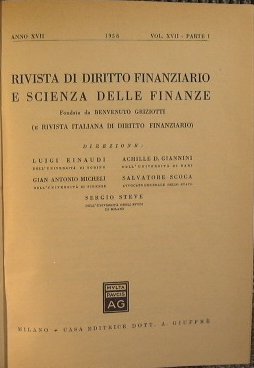 Rivista del diritto finanziario e scienza delle finanze - Anno …