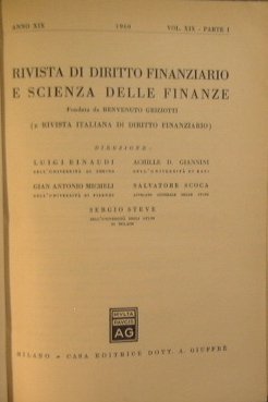 Rivista del diritto finanziario e scienza delle finanze - Anno …