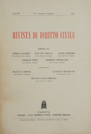 Rivista di Diritto Civile. Anno III - 1957. N. 1 …