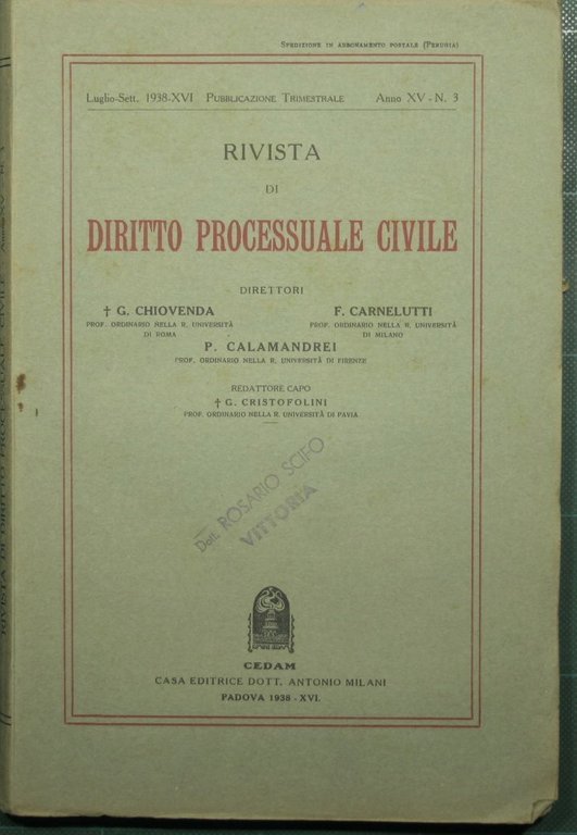 Rivista di diritto processuale civile. N. 3