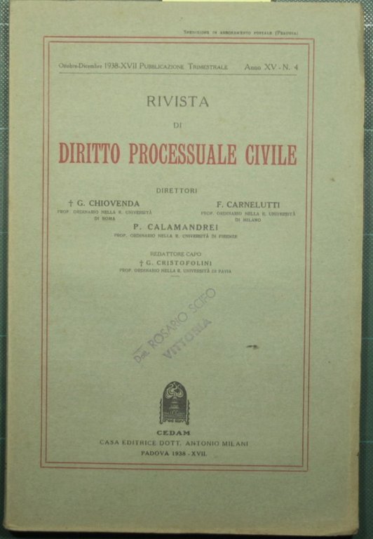 Rivista di diritto processuale civile. N. 4