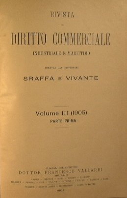 Rivista di dirtto commerciale industriale e marittimo