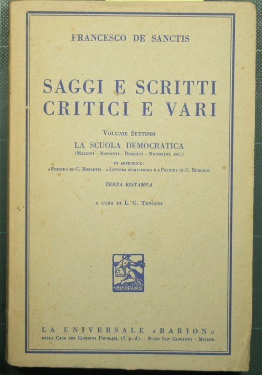 Saggi e scritti critici e vari - Vol. VII - …