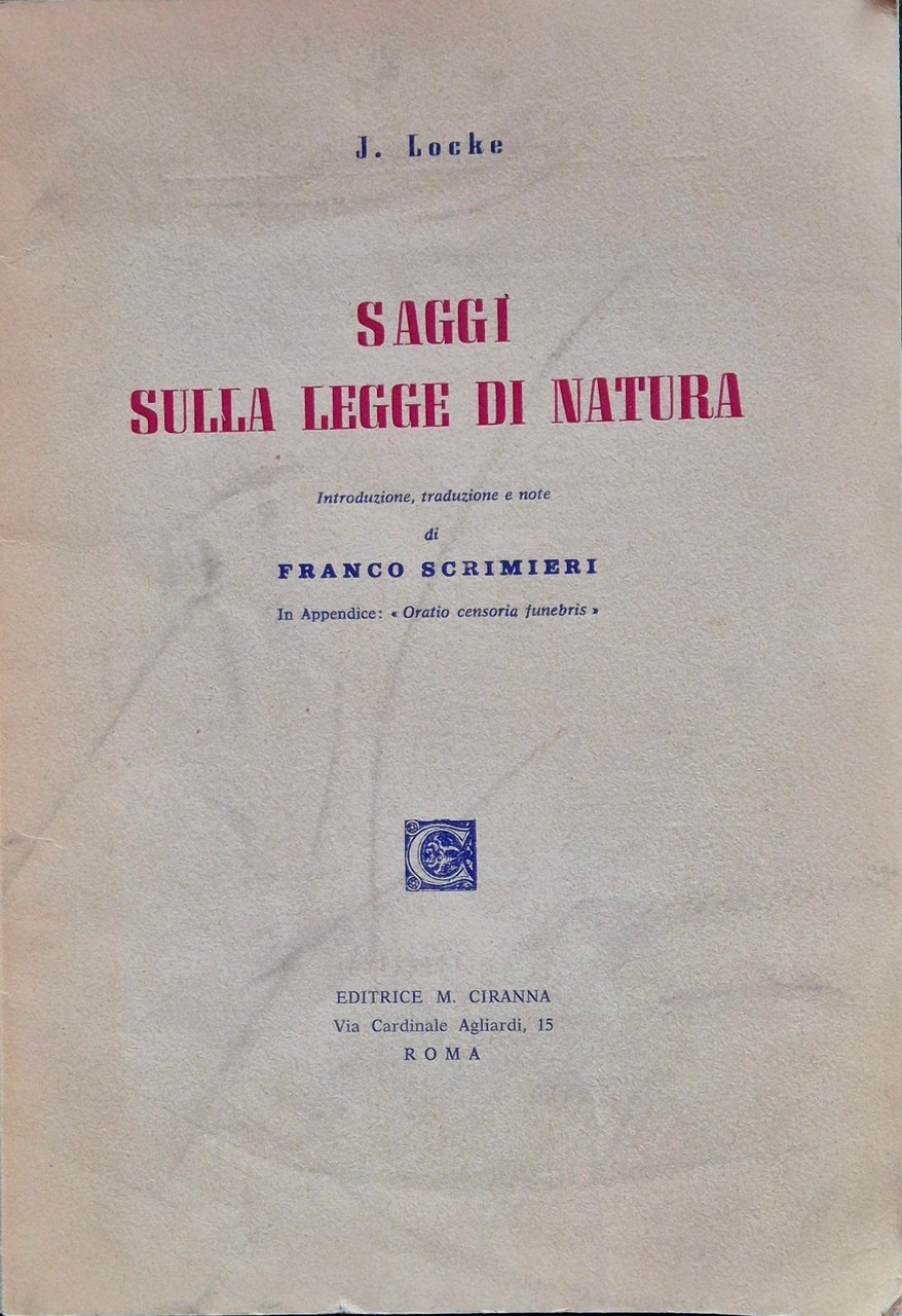 Saggi sulla legge di natura | Immagine principale