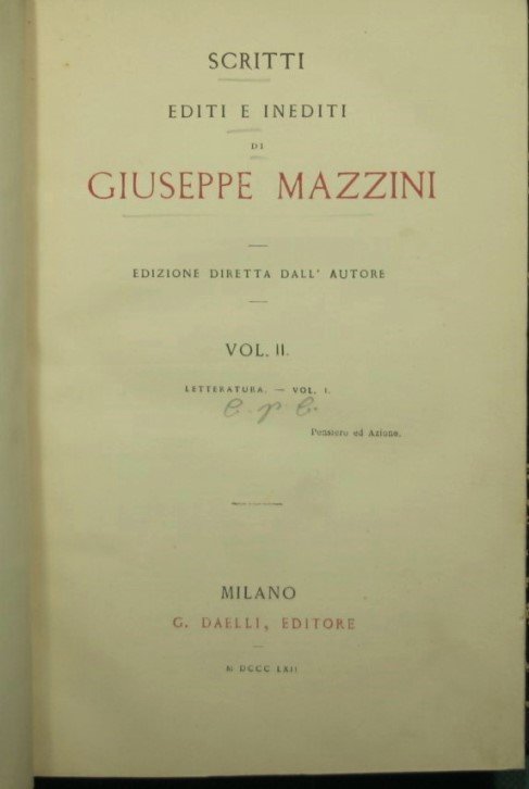 Scritti editi ed inediti di Giuseppe Mazzini - Vol. II …