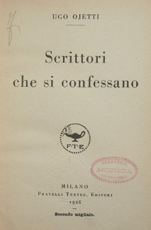 Scrittori che si confessano