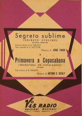 Segreto Sublime ( bolero beguine ) - Primavera a Copacabana …