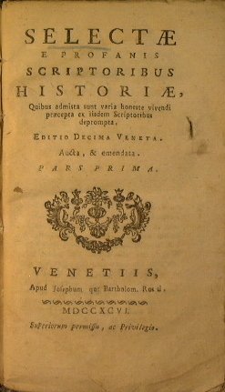 Selectae e profanis scriptoribus historiae…