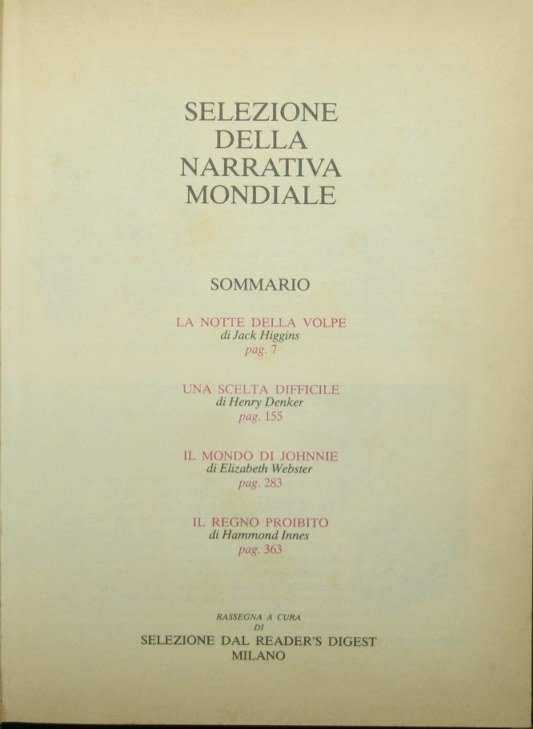 Selezione della narrativa mondiale