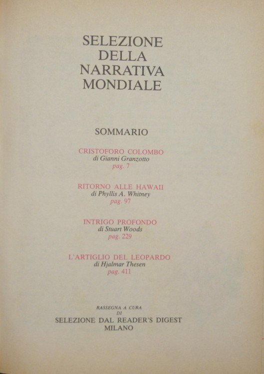 Selezione della narrativa mondiale | Immagine principale