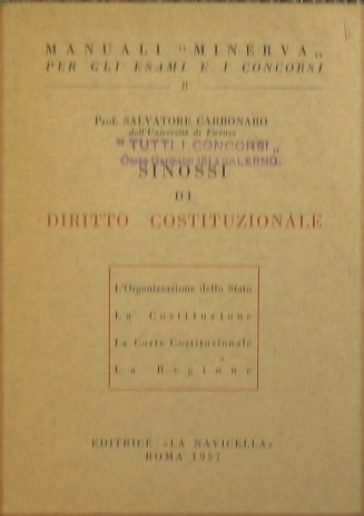 Sinossi di diritto costituzionale