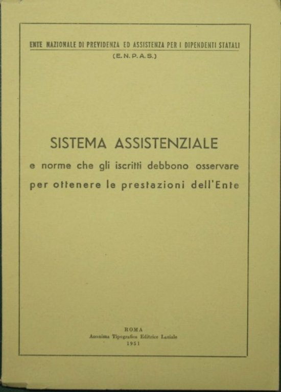 Sistema assistenziale e norme che gli iscritti debbono osservare per …