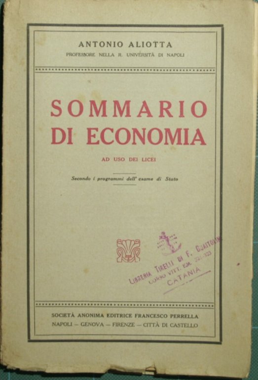 Sommario di economia