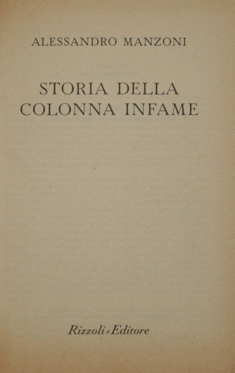 Storia della colonna infame