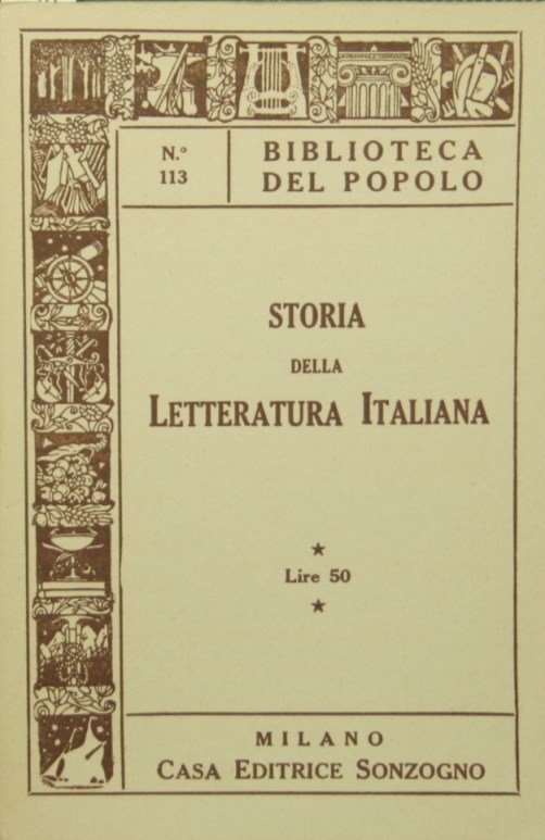 Storia della letteratura italiana