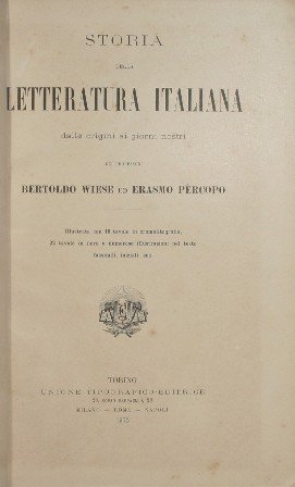 Storia della letteratura italiana dalle origine ai giorni nostri