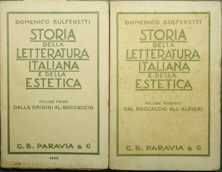 Storia della letteratura italiana e della estetica - Vol. I …