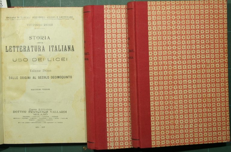 Storia della letteratura italiana per uso dei licei