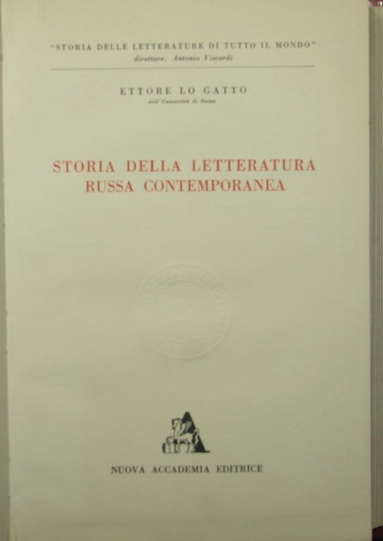 Storia della letteratura russa contemporanea